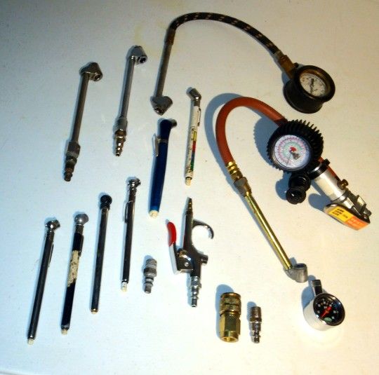 Lot of Assorted Air Guages and Accessories