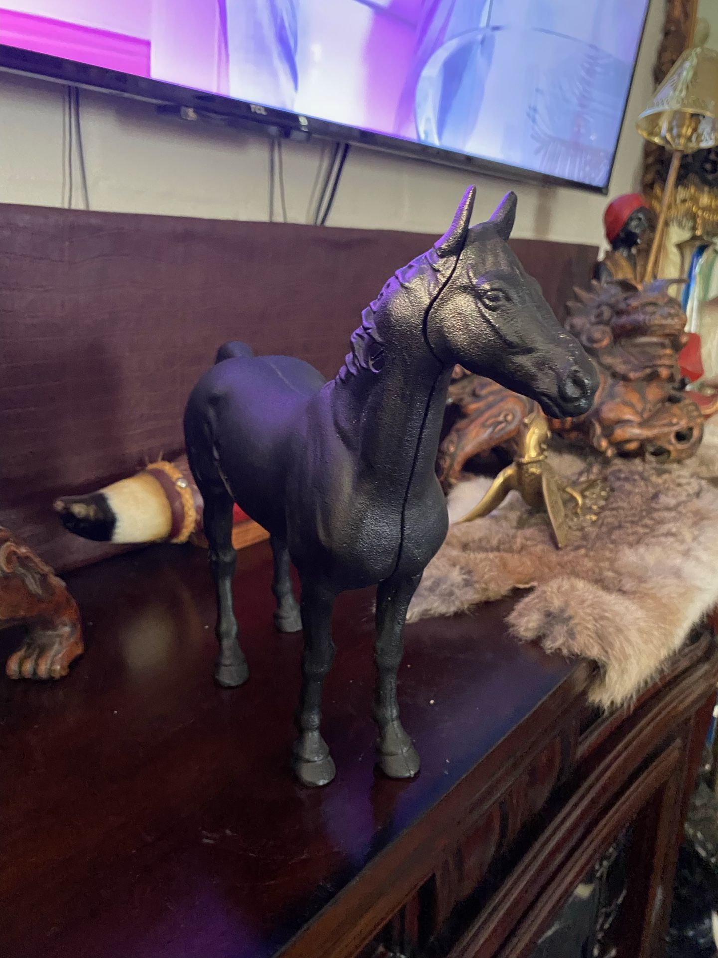 Vintage cast iron horse figurine