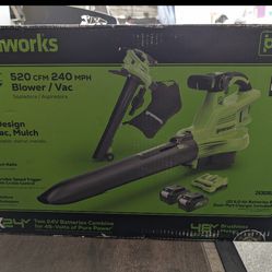 Greenworks Leaf Blower And Vacuum 