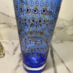 Painted Blue Vase 