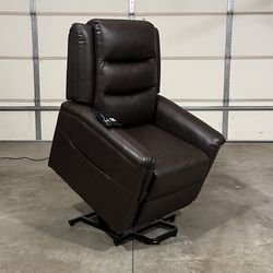 New Power Lift Leather Recliner Chair (Can Deliver)