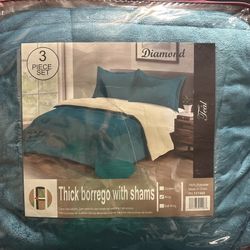 Cobijas Warm Sherpa Blanket King 3pcs