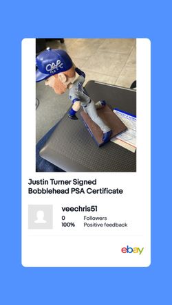 Justin Turner Autograph Bobble head