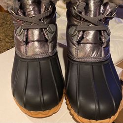 Snow/Rain Kari Faux Shearling Duck Toe Boots 9