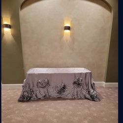 osette Table Cloth  Satin Gray