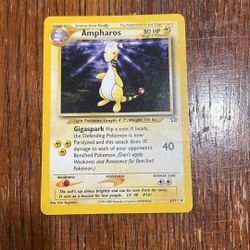Pokémon TCG Card Stage 2 Ampharos Holo 1(contact info removed) Neo Genesis 1/111 Rare Holographic 80 Hp Light Pokémon 