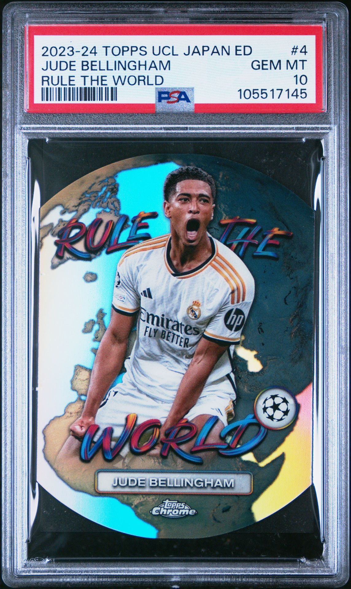 2023 Topps Chrome UCL Jude Bellingham Rule the World Japan Edition #4 PSA 10
