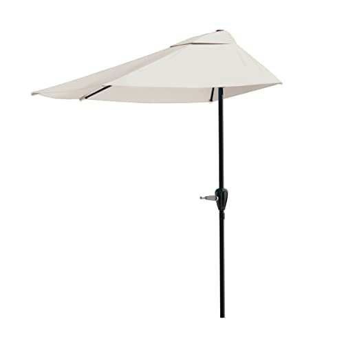 Pure Garden 9 Foot Half Patio Umbrella 