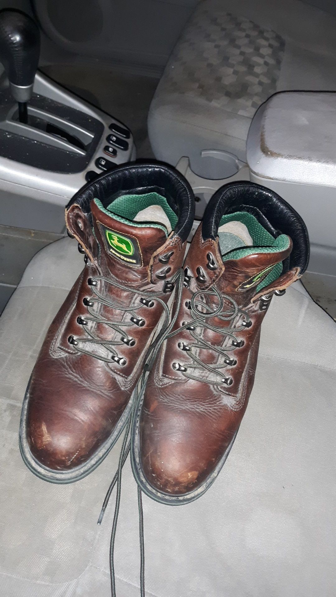 Steel toe John Deere work boots