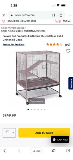Prevue Pet Products Earthtone Dusted Rose Rat & chinchilla cage
