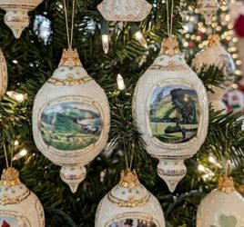 1999 Bradford Editions Irish Blessings Porcelain Ornaments Edmund Sullivan Pair