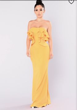 Fashion Nova Mustard Dress