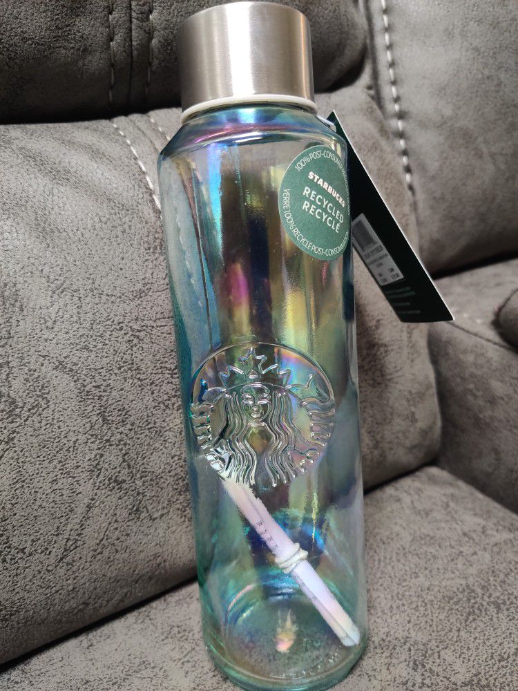 Starbucks Recycled Glass Water Bottle (Iridescent)