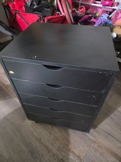 Black 5-Drawer Storage Unit