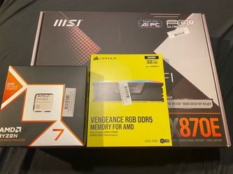 RYZEN 7 9800X3D/ MSI X870E Motherboard  (READ DESCRIPTION)