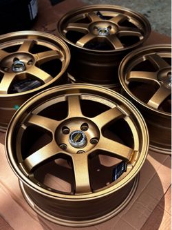 NEW 17x7.5J Bronze Gold-Toned RAYS Racing Wheels