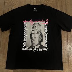 Uniqlo UT x Andy Warhol Portrait Tee, Black, Size L, Brand New