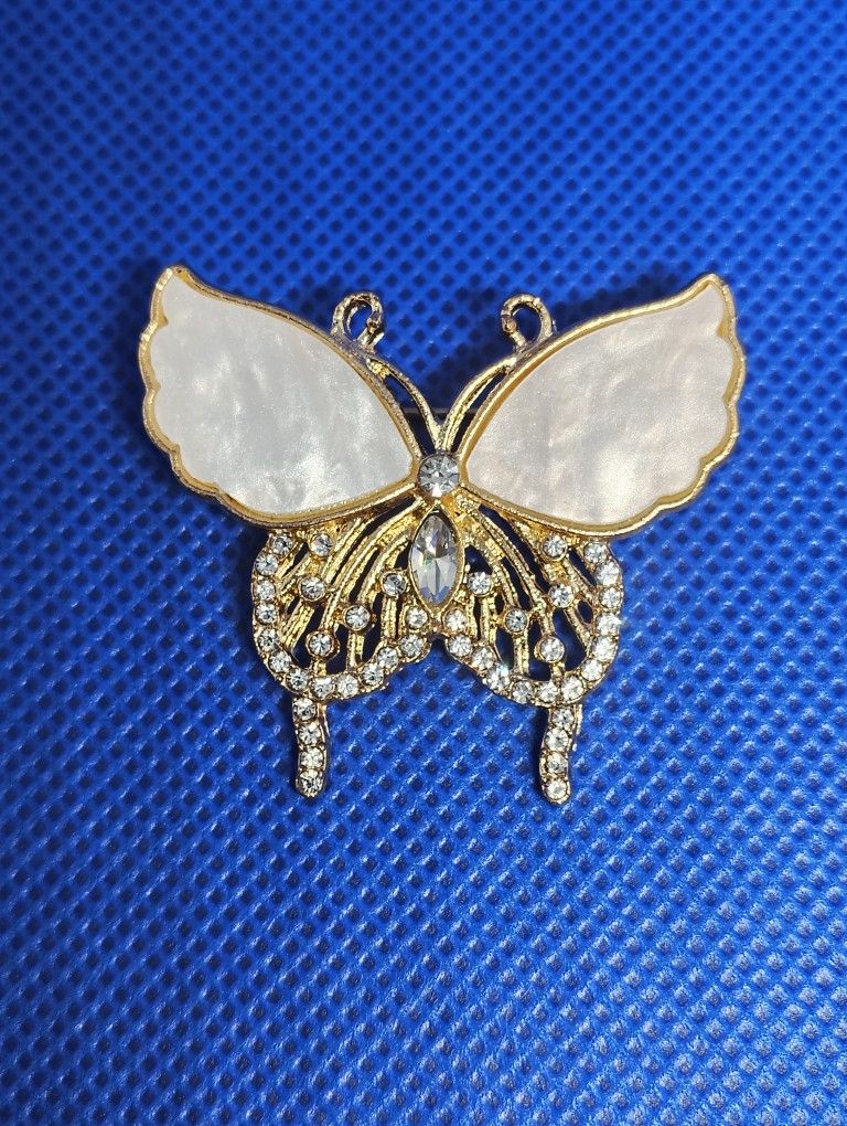 Elegant Goldtone Butterfly Brooch