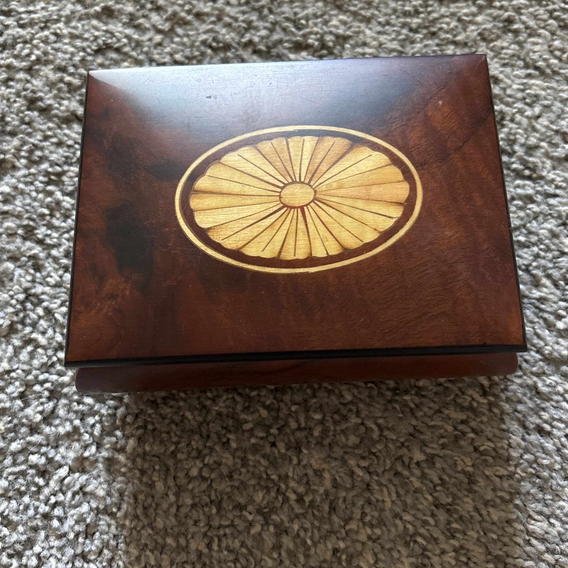 Wood Inlay Jewelry Box Made in Sorrento, maiden Italy, vintage