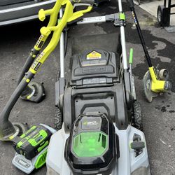 Ryobi Lawn Mower And Trimmer