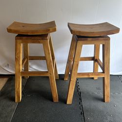 2 Pz Amish Bar Stool Solid Wood