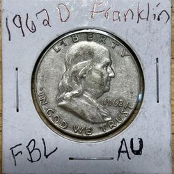 1962 D Franklin Half Dollar AU
