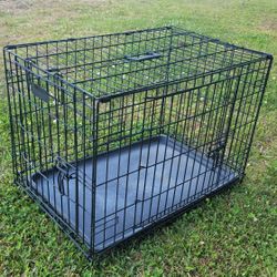 Foldable Double Door Dog Crate 30"L x 19"W x 21"H 