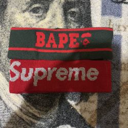 Supreme and Bape Headband (Used)  don't take long to respond, NYC meetups only