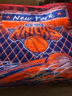 NY Knicks vintage 90s blanket/tapestry made in the USA, The Northwest company