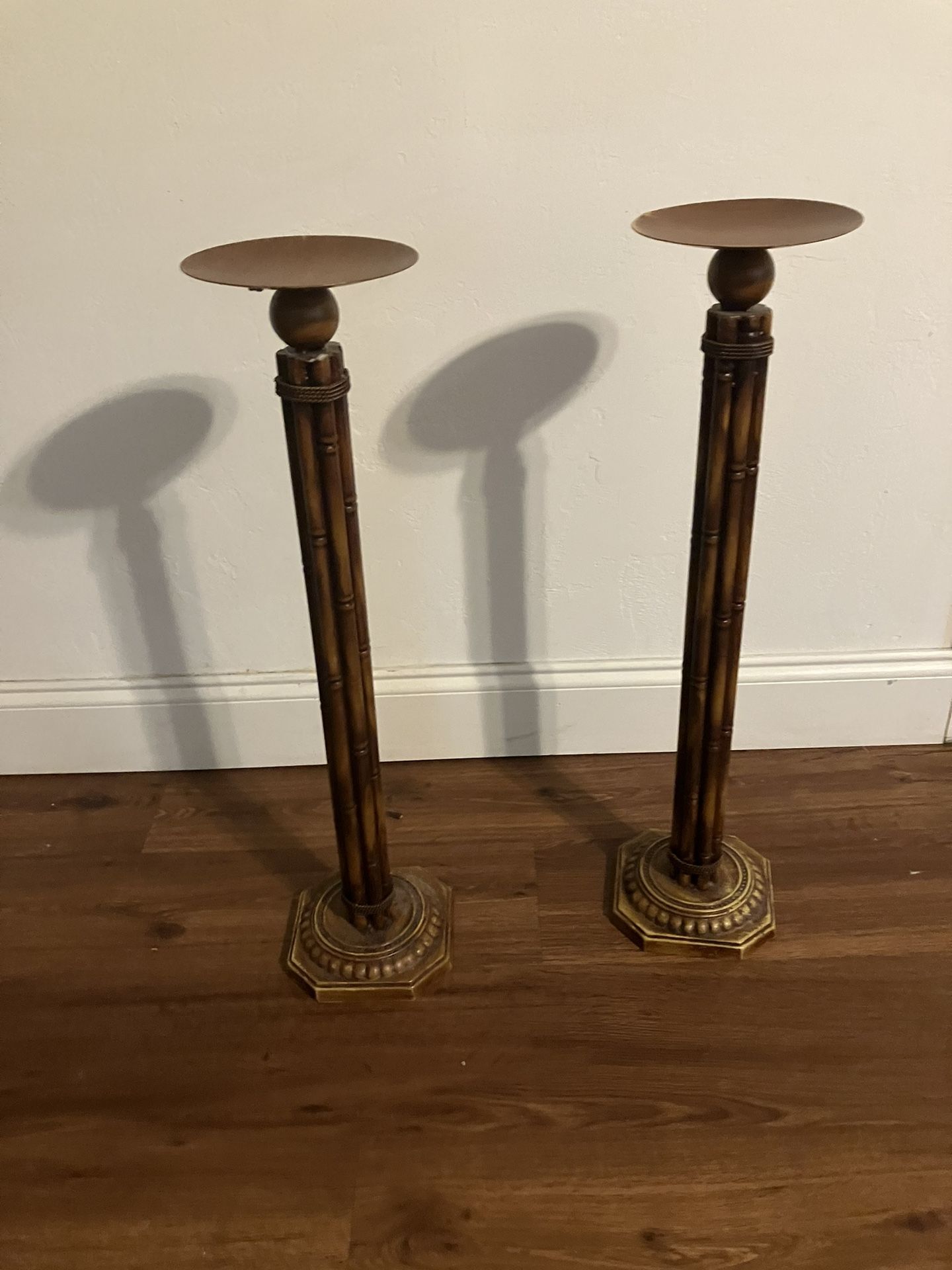 Wooden Candle Or Flower Holders