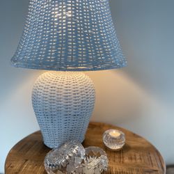 Vintage Wicker Table Lamp 