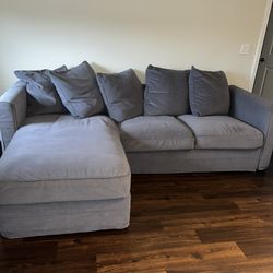 IKEA Harlanda Sofa with chaise medium gray