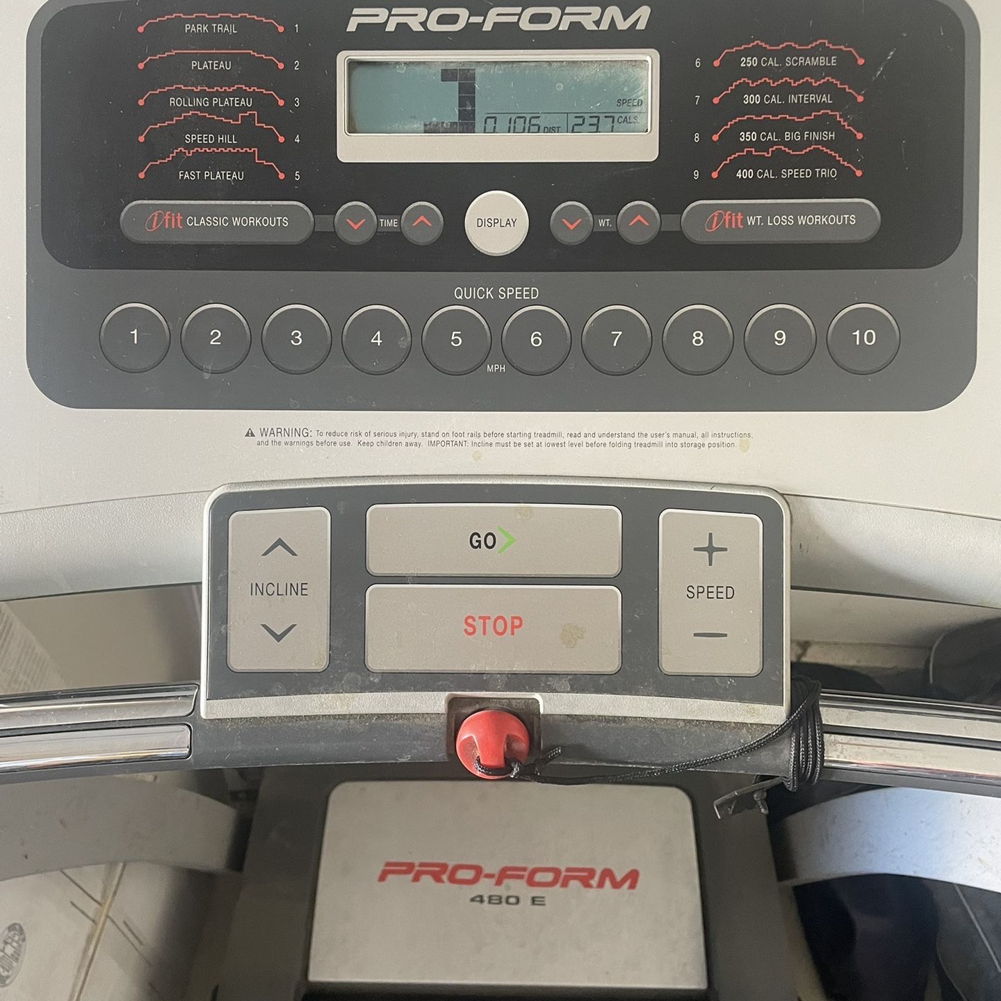 Proform 480 e sale