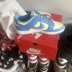 *$100 Or Best Offer* Nike Dunk Low Blue Cream colorblock, leather upper, rubber outsole.
