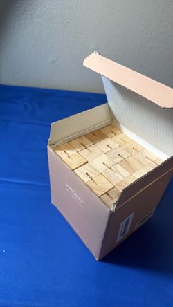 UNIQOOO 20 Pack Oak Wood Sign Holders