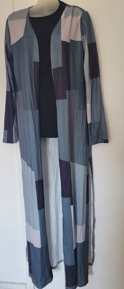 Womens Long Open Slits Cardian/duster