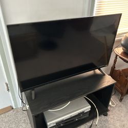 Television, TV, TV, VCR and shelf TV stand