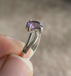 Handmade Beautiful Natural Amethyst Gemstone & Pure 925 Silver Ring 