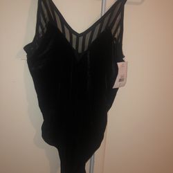 Black Velvet Bodysuit , S Size