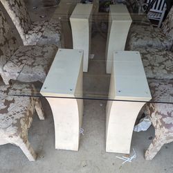 Glass Dining Table And 6 Chairs