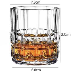 4 Heavy base whiskey glasses