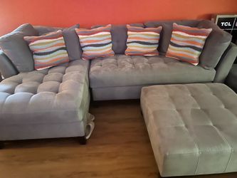 Modern Living Room Set – Sofa + Ottoman + Accent Chairs