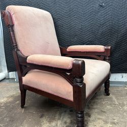 Mid Century Antique Victorian Lounge Chair