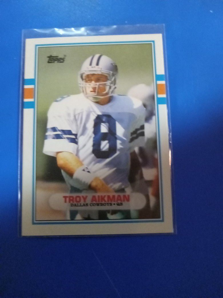 1989 Topps Traded Rookie Card Of Troy Aikman