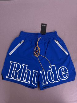 Rhude Logo Shorts Blue (Size Medium)
