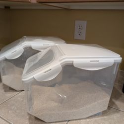 Grains, Flour Plastic Containers Set Of 2