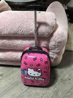 ✨✨🩷HELLO KITTY ROLLING HARD SHELL TRAVEL LUGGAGE 17”