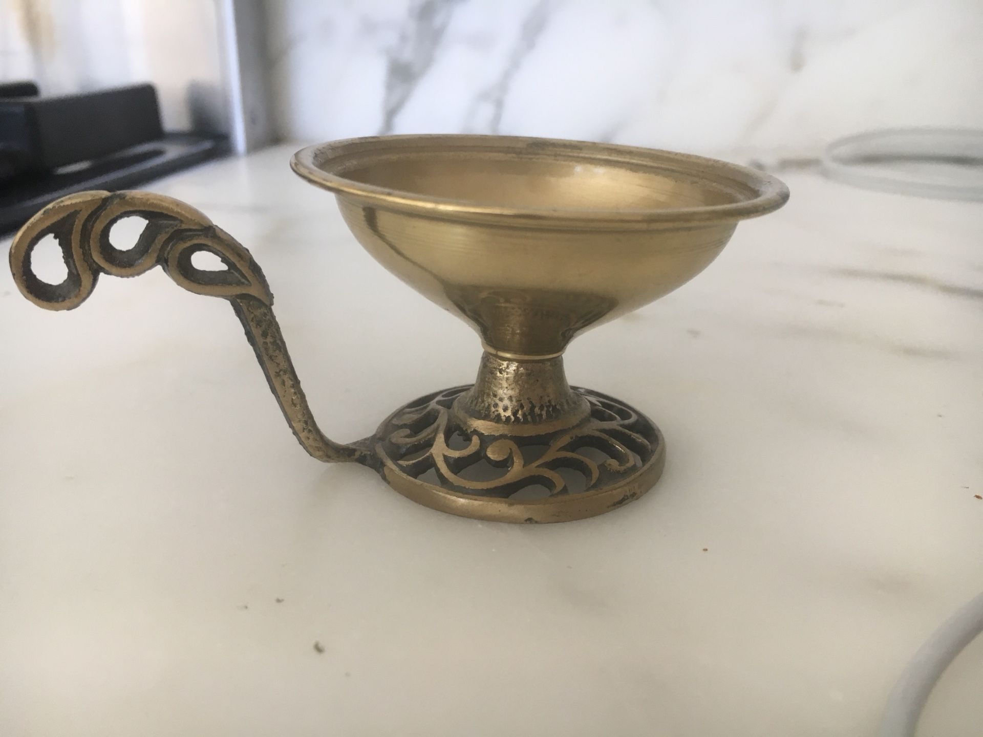 Vintage brass candlestick from Israel
