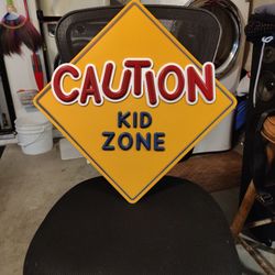 Caution Kid Zone Sign