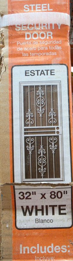Estate Steel Security Door 32x80 White